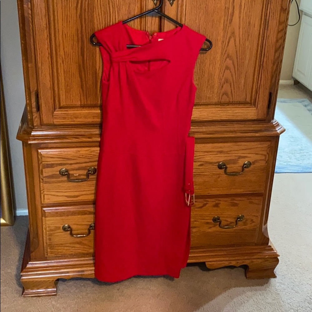 Red cocktail dress